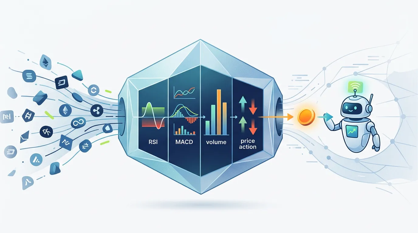 A practical guide explaining how to build a custom crypto market screener that filters assets by RSI, MACD, volume, and price action so traders can identify bot entry signals before placing automated orders.