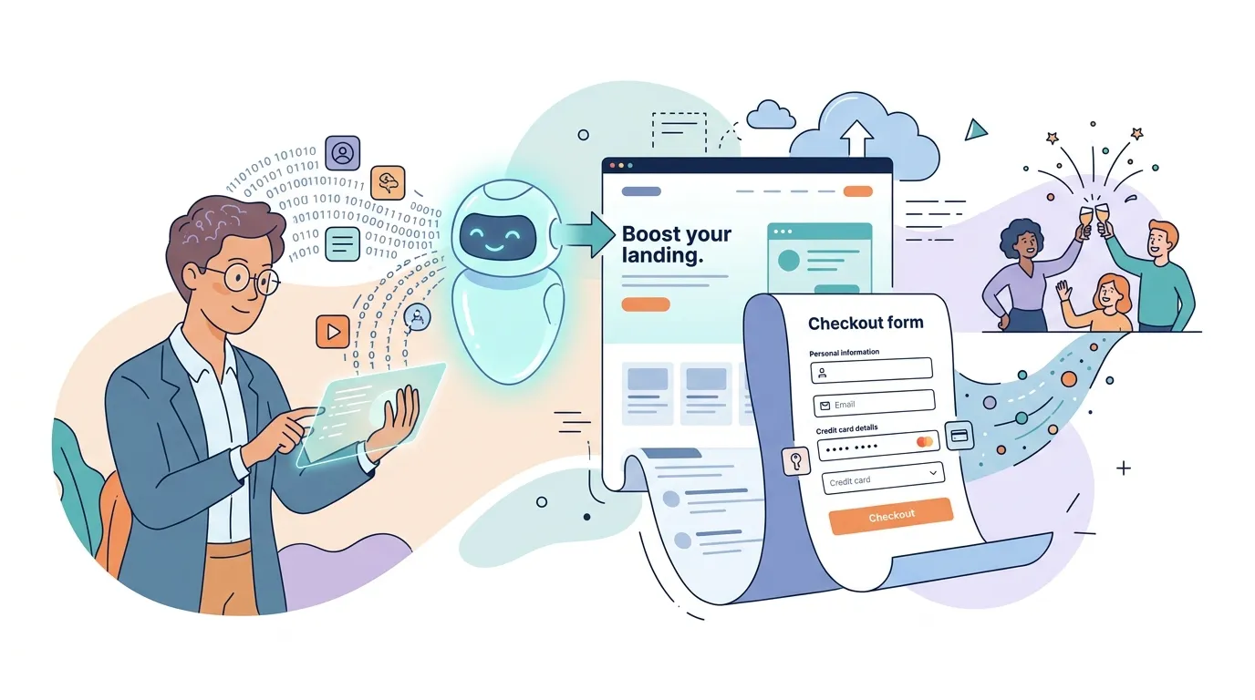 Build a SaaS Landing Page with Checkout Using AI Prompts
