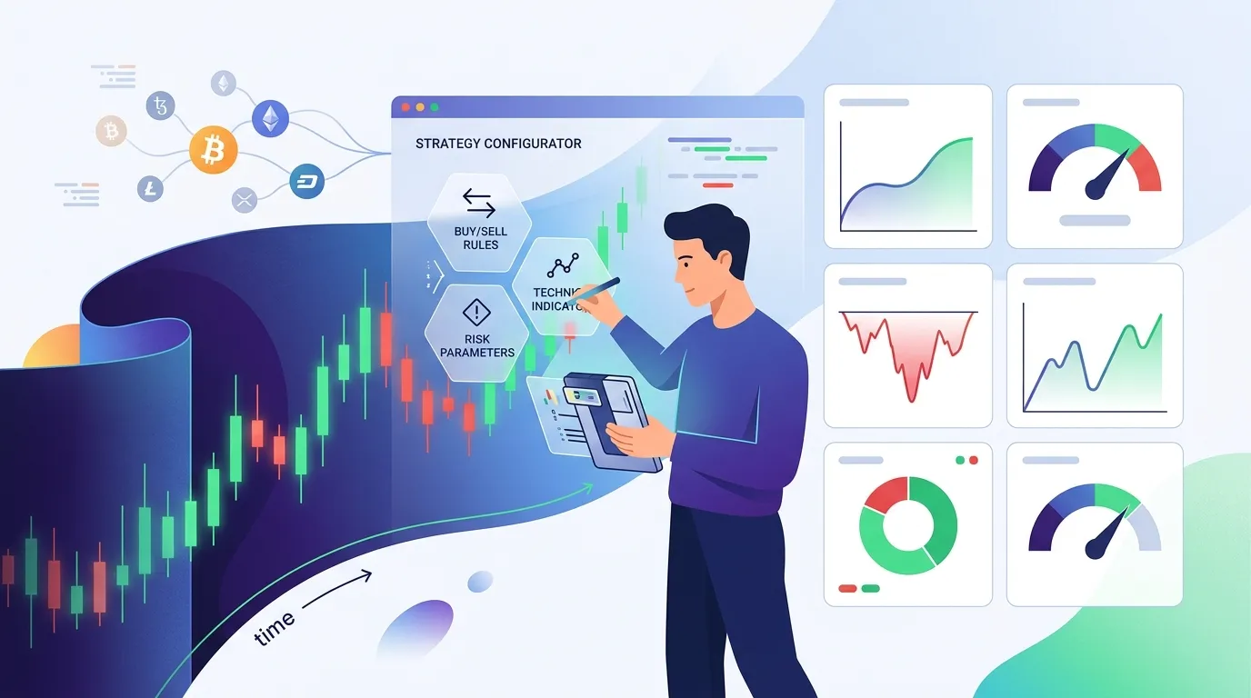 A practical guide to building a crypto backtesting tool that replays historical candle data against a configurable strategy — covering how to interpret key output metrics like Sharpe ratio, max drawdown, and win rate before going live.