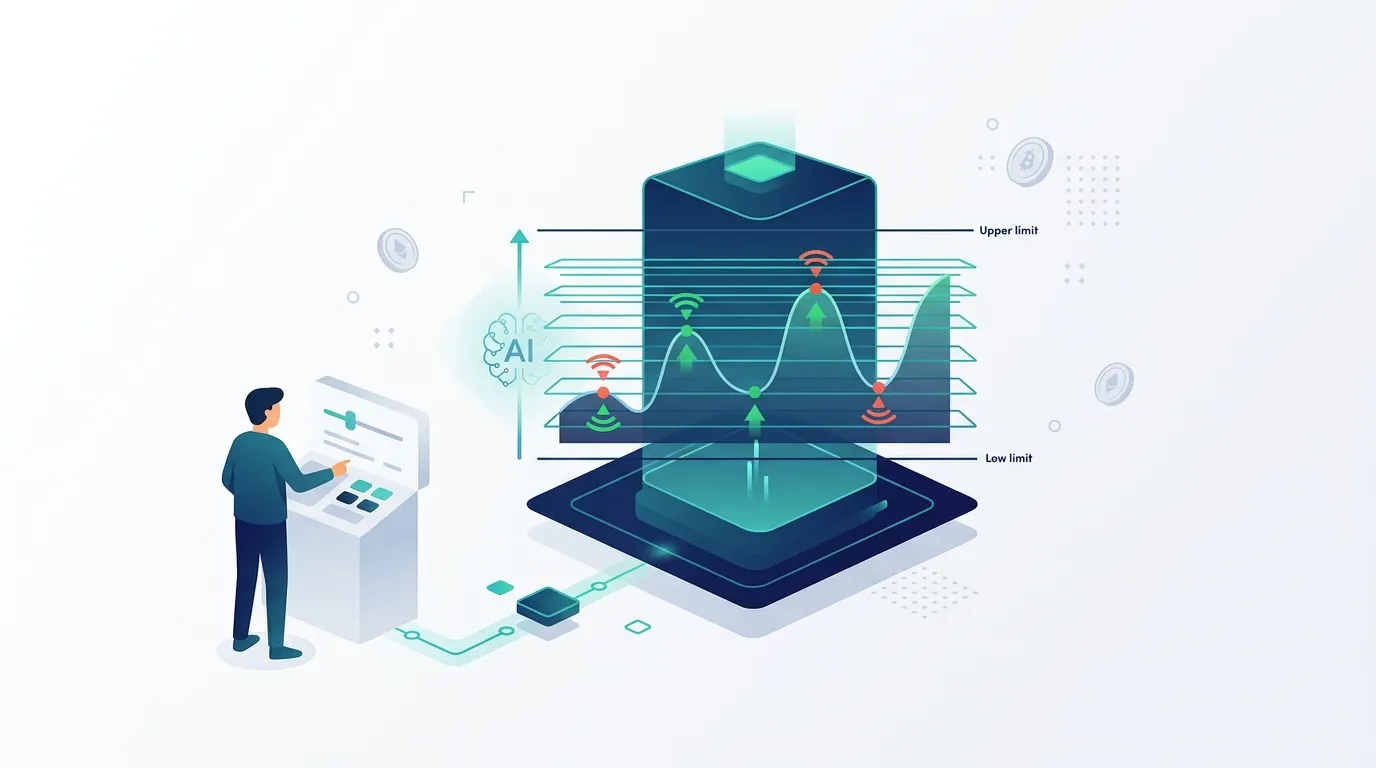 A practical guide to building a crypto grid trading bot — explaining how grid strategy works, how to configure price ranges and grid levels, and how to use Cryptohopper.AI to generate and deploy one without writing code from scratch.